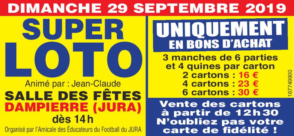 24e Super Loto de l'AEF Jura