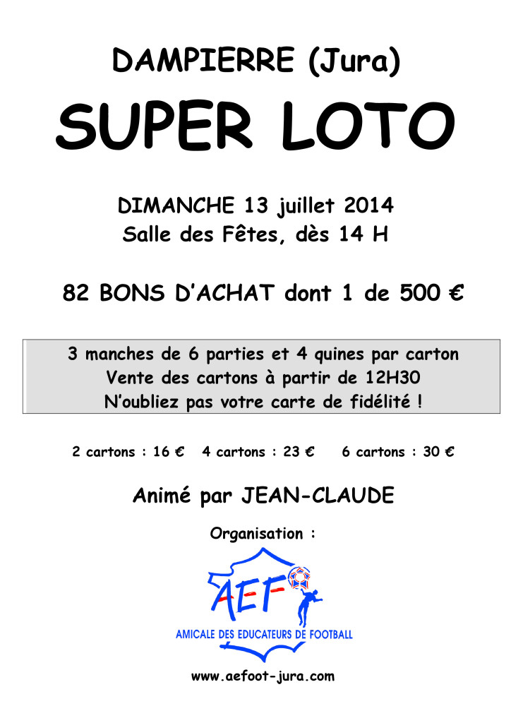 Super Loto du 13-07-2014